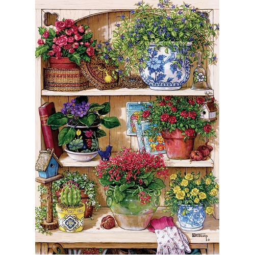 Cobble Hill - Flower Cupboard Large Piece Puzzle 500pc