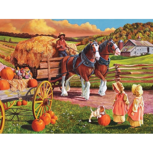 Cobble Hill - Hay Wagon Large Piece Puzzle 275pc