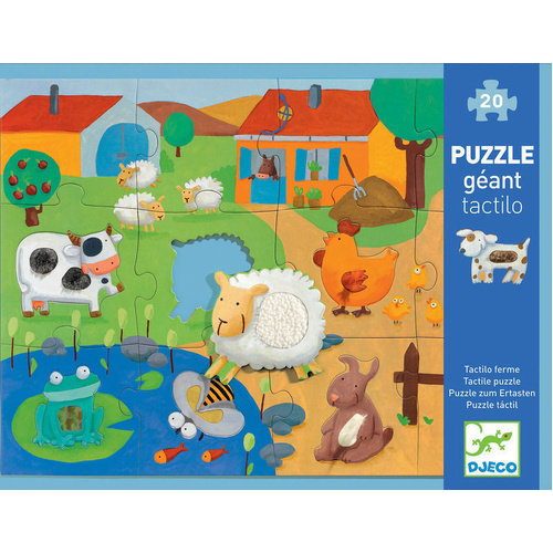 Djeco - Tactile Farm Puzzle (20pc) (DAMAGED BOX)