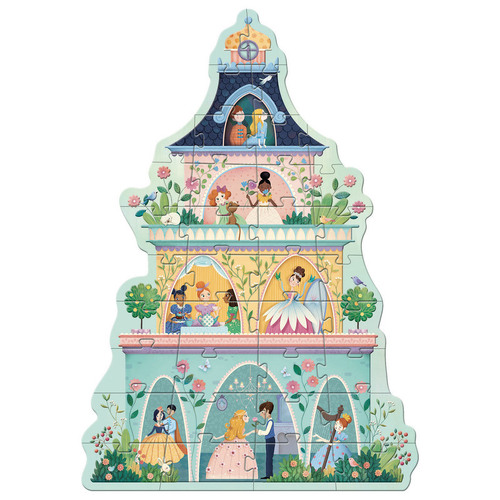 Djeco -  The Princess Tower Giant Puzzle 36pc