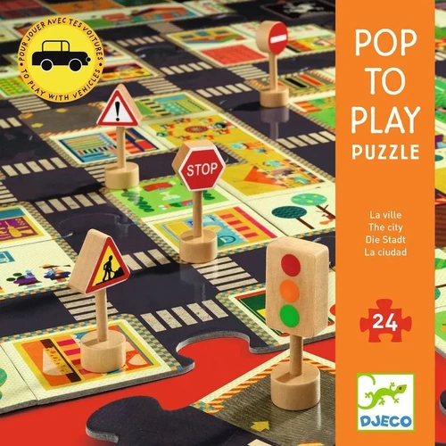 Djeco - City Road Puzzle 24pc