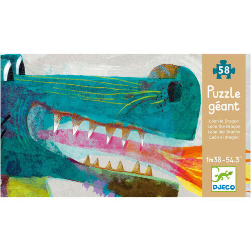 Djeco - Leon the Dragon Giant Puzzle 58pce
