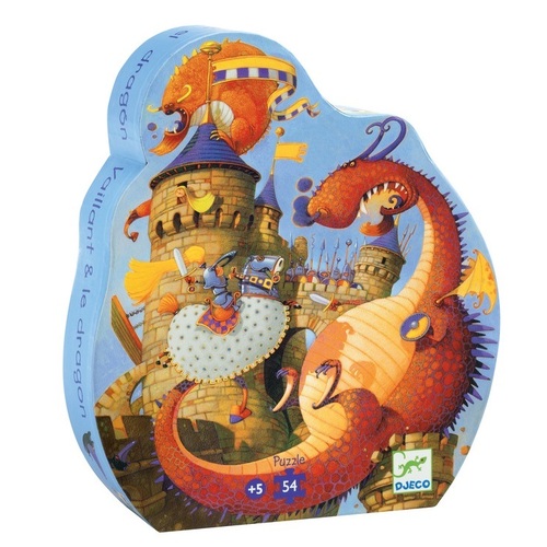 Djeco - Vaillant And The Dragon Puzzle 54pc