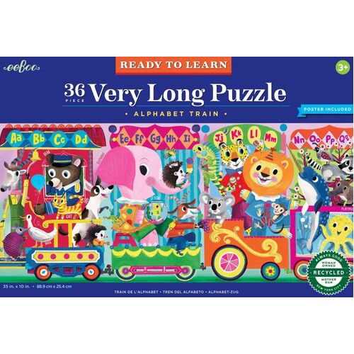 eeBoo - Alphabet Train Long Puzzle 36pc