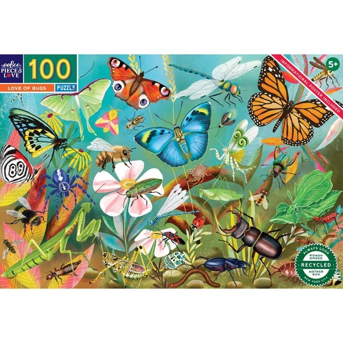 eeBoo - Love of Bugs Puzzle 100pc (DAMAGED BOX)