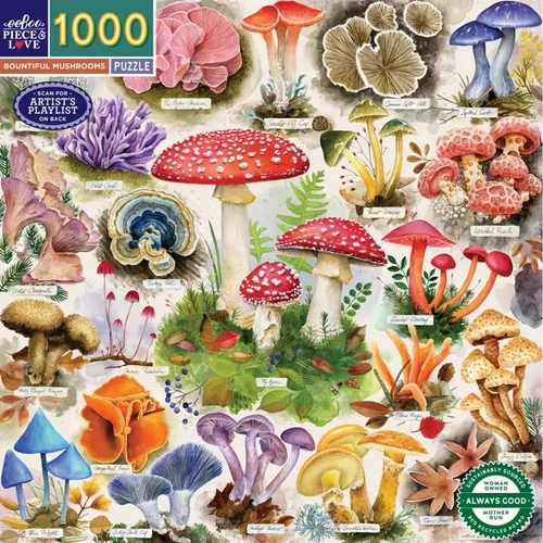 eeBoo - Bountiful Mushroom Puzzle 1000pc (DAMAGED BOX)