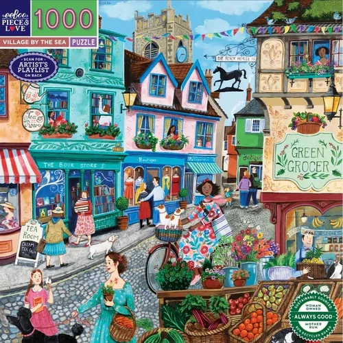 eeBoo - Village By The Sea Puzzle 1000pc