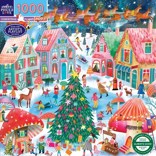 eeBoo - Christmas Flight Puzzle 1000pc