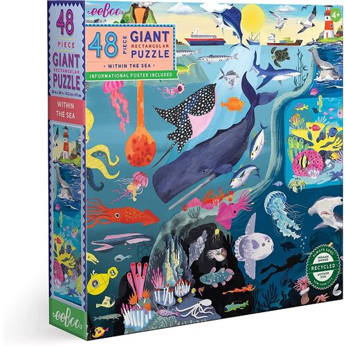 eeBoo - Within the Sea Giant Puzzle 48pc