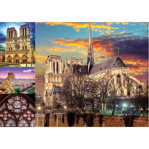 Educa - Notre Dame Collage Puzzle 1000pc