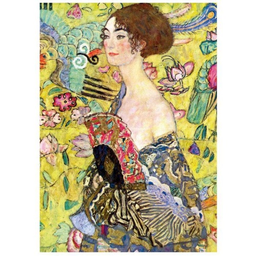 Educa - Gustav Klimt Lady With A Fan Puzzle 1000pc (DAMAGED BOX)
