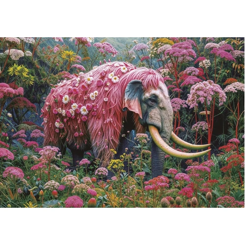 Educa - Floral Elephant Large Piece Puzzle 500pc