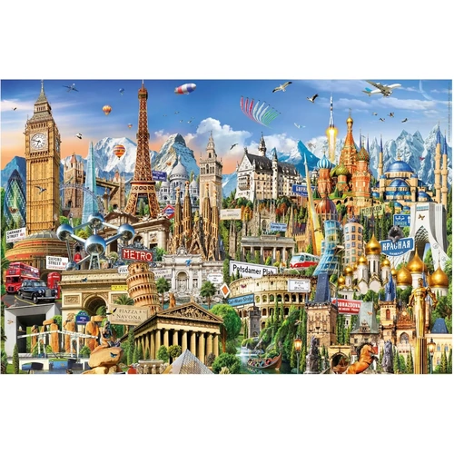 Educa - Symbols Of Europe Miniature Puzzle 1000pc