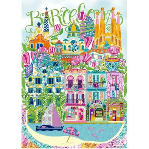 Educa - Barcelona By Car Pintos Puzzle 1000pc
