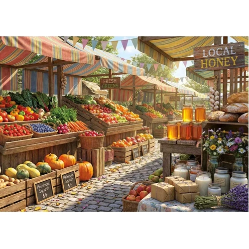 Educa - Sunny Farms Market Large Piece Puzzle 500pc