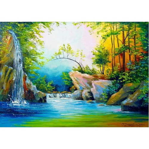 Enjoy - In the Woods near the Waterfall Puzzle 1000pc