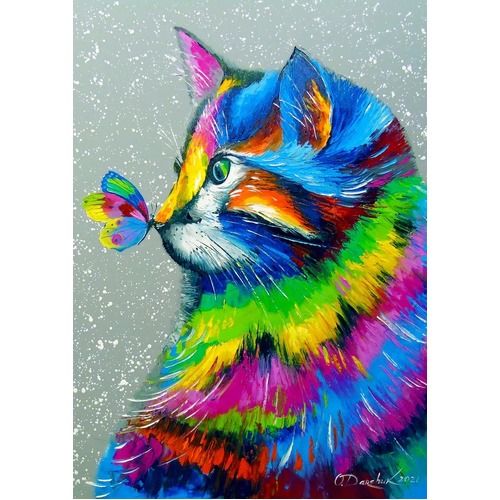 Enjoy - Bright Cat and Butterfly Puzzle 1000pc