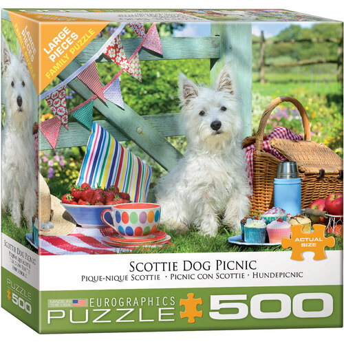 Eurographics - Scottie Dog Picnic Large Piece Puzzle 500pc