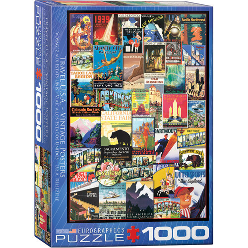 Eurographics - Travel USA Vintage Posters Puzzle 1000pc
