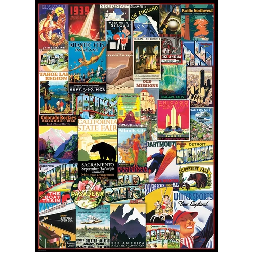 Eurographics - Travel USA Vintage Posters Puzzle 1000pc