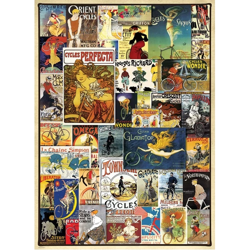 Eurographics - Vintage Bicycle Posters Puzzle1000pc