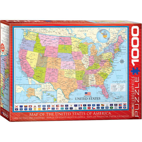 Eurographics -Map of the United States of America Puzzle 1000pc