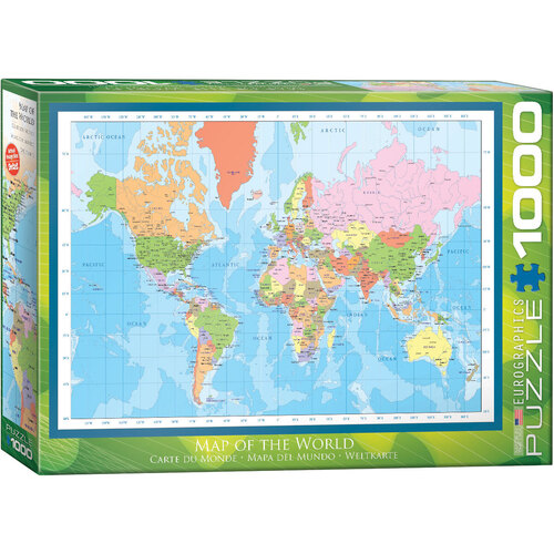 Eurographics - Modern Map of the World Puzzle 1000pc