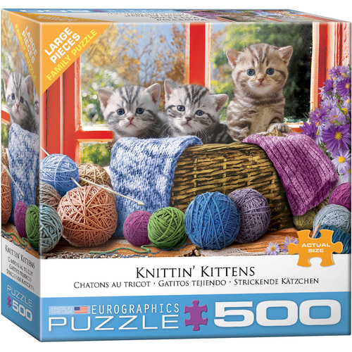 Eurographics - Knittin' Kittens Large Piece Puzzle 500pc