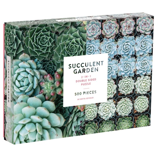Galison - Succulent Garden Double Sided Puzzle 500pc