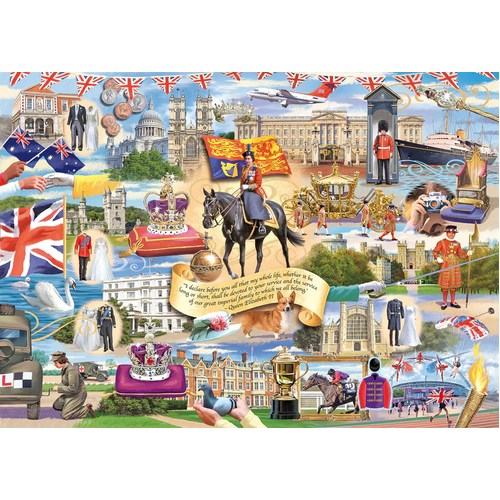 Gibsons - Happy and Glorious Large Piece Puzzle 40pc