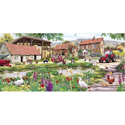 Gibsons - Duckling Farm Panorama Puzzle 636pc