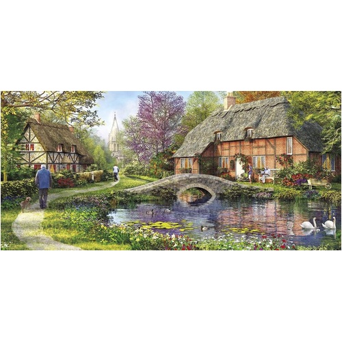 Gibsons - Cottage by the Brook Panorama Puzzle 636pc