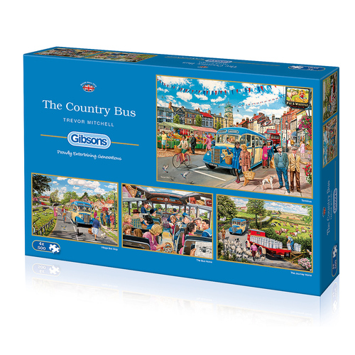Gibsons - The Country Bus Puzzle 4 x 500pcs