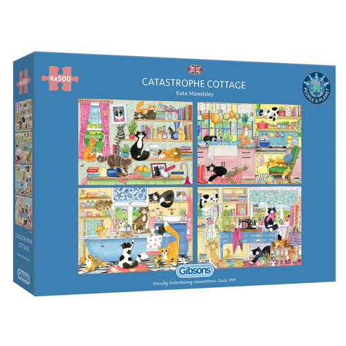 Gibsons - Catastrophe Cottage Puzzle 4 x 500pc