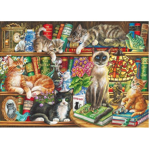 Gibsons - Puss in Books Puzzle 1000pc