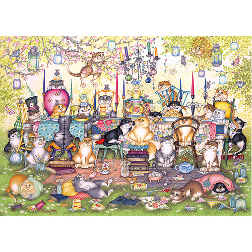 Gibsons - Mad Catter's Tea Party Puzzle 1000pc