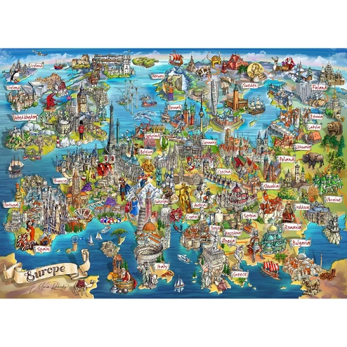 Gibsons - Exploring Europe Puzzle 1000pc