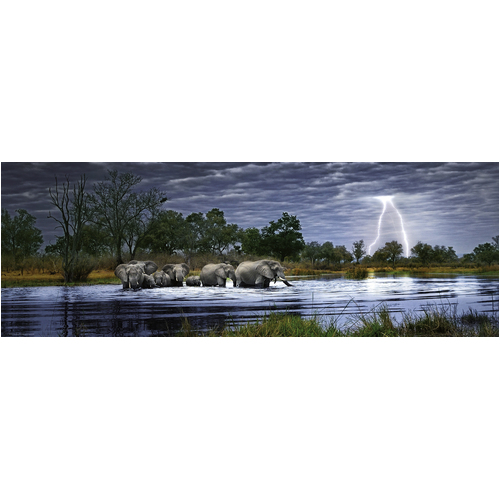 Heye - Von Humboldt, Herd of Elephants Panorama Puzzle 2000pc