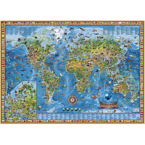 Heye - Map Art, Amazing World Puzzle 2000pc