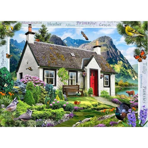 Holdson - Blossom Borders Lochside Cottage Large Piece Puzzle 500pc
