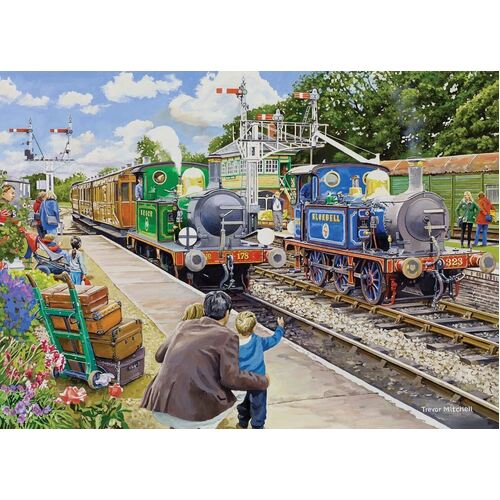 Holdson - At the Station - Horsted Keynes On The Bluebell Railway Large Piece Puzzle 500pc