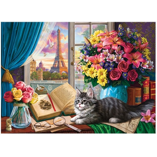 Holdson - Window Wonderland - Tower for a Tabby Puzzle 1000pc