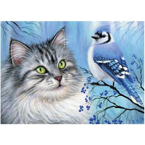 Holdson - Chance Encounter - Blue Winter Friend Large Piece Puzzle 500pc