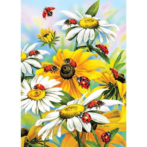 Holdson - Nature's Calling - Ladybugs on Sunflowers Large Piece Puzzle 500pc
