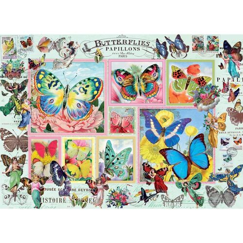 Holdson - Stamp & Collage - Butterflies Puzzle 1000pc