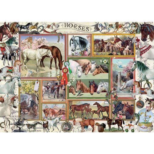 Holdson - Stamp & Collage - Horses Puzzle 1000pc