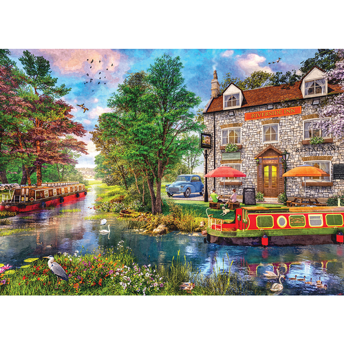 Holdson - Cobblestone Corner - Pub on the Canal Puzzle 1000pc