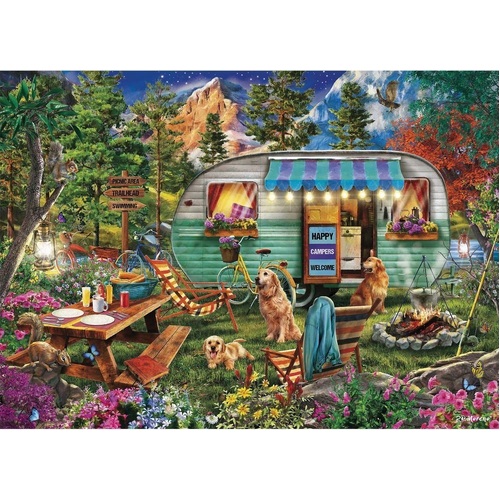 Holdson - Must Love Dogs Camper Canines Large Piece Puzzle 500pc