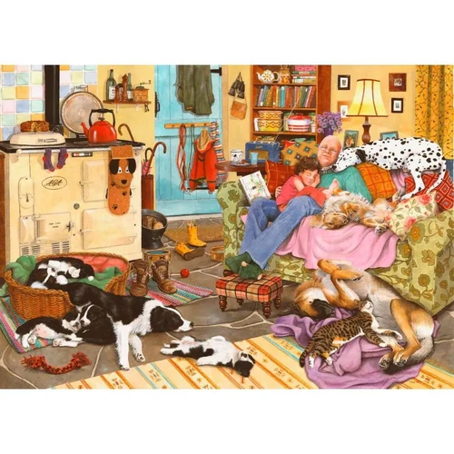 House of Puzzles - Dog Tired Puzzle 1000pc (DAMAGED BOX)