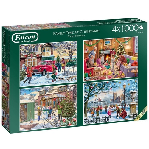 Jumbo - Family Time at Christmas Puzzles 4 x 1000pc